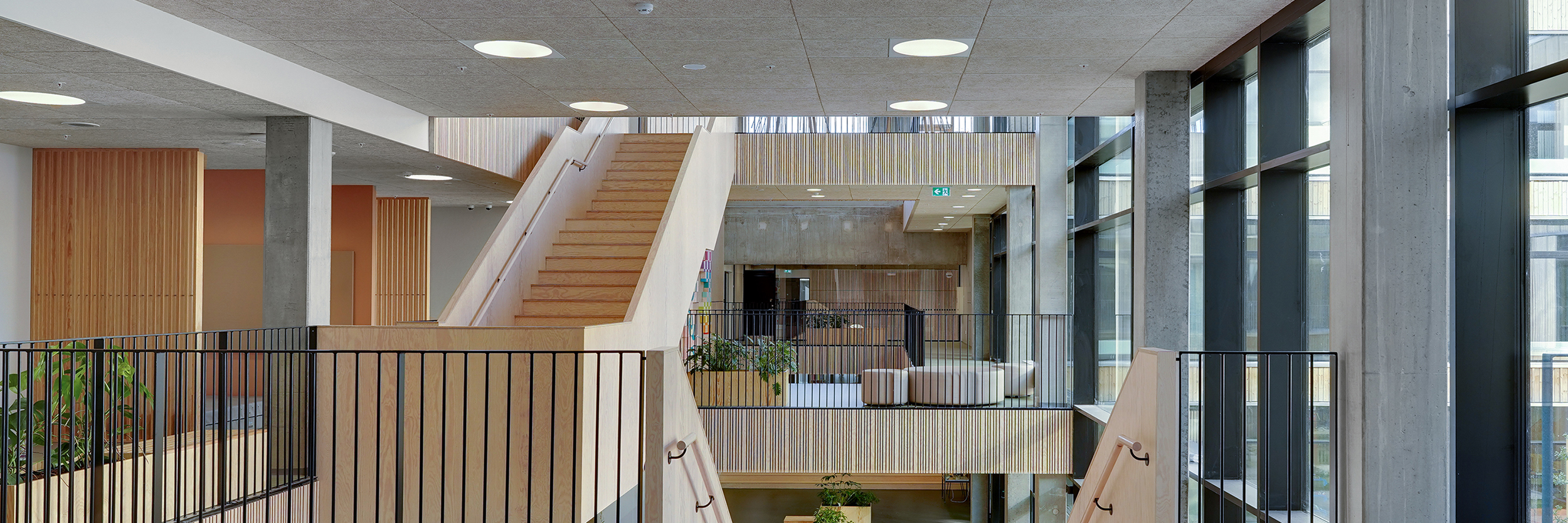 Communal and circulation areas for education