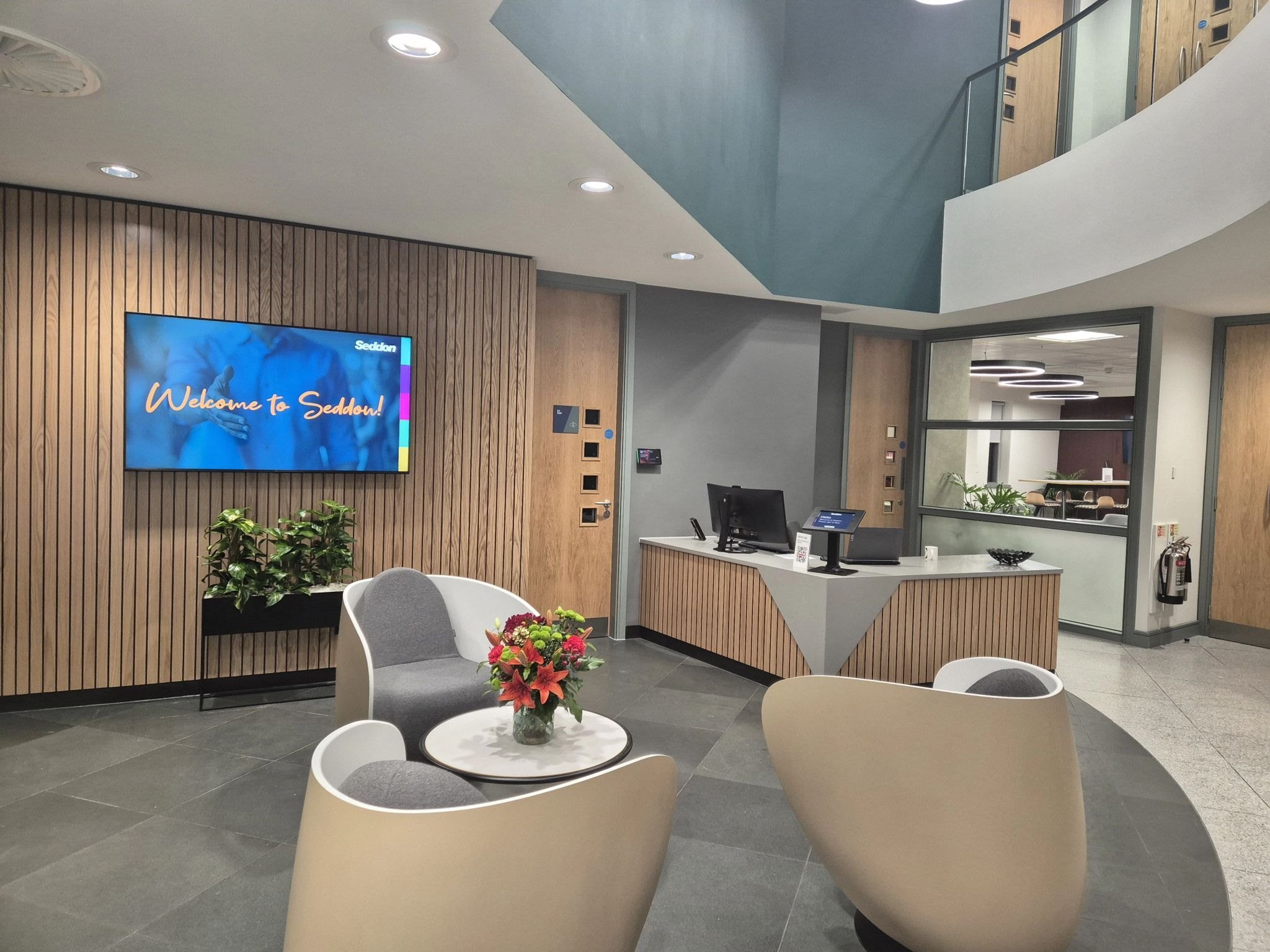 Downlights in Seddon's reception area.jpg