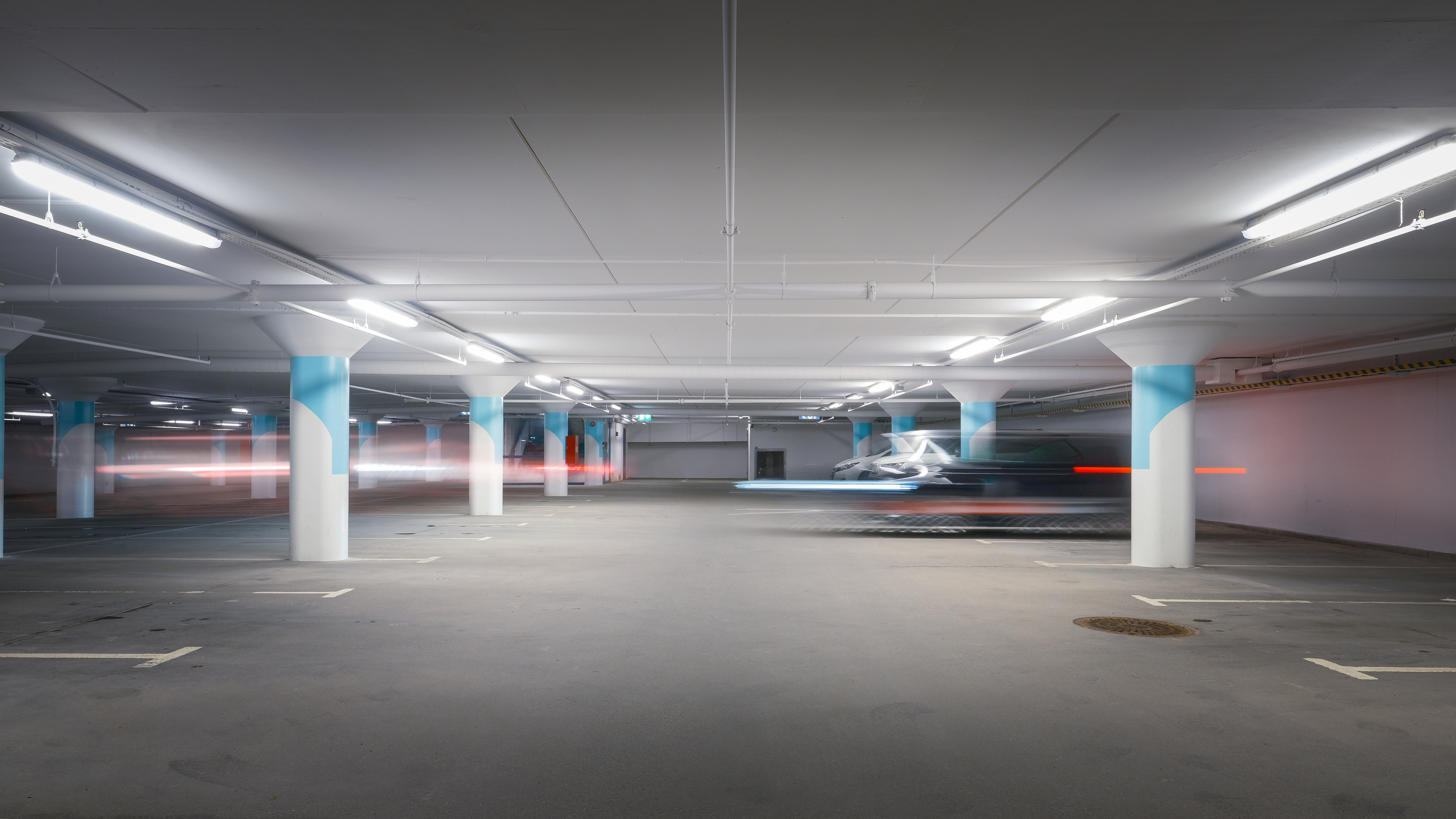 Smart belysningsløsning reduserer energiforbruket i parkeringsanlegget med opptil 92 %