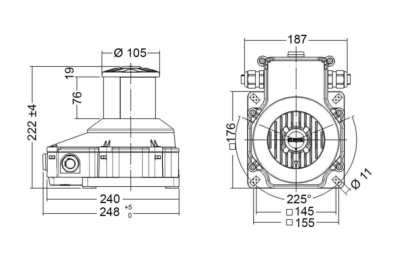 旭日照波圖 3582700000 Aqua Signal Navigation Light | TTTBV