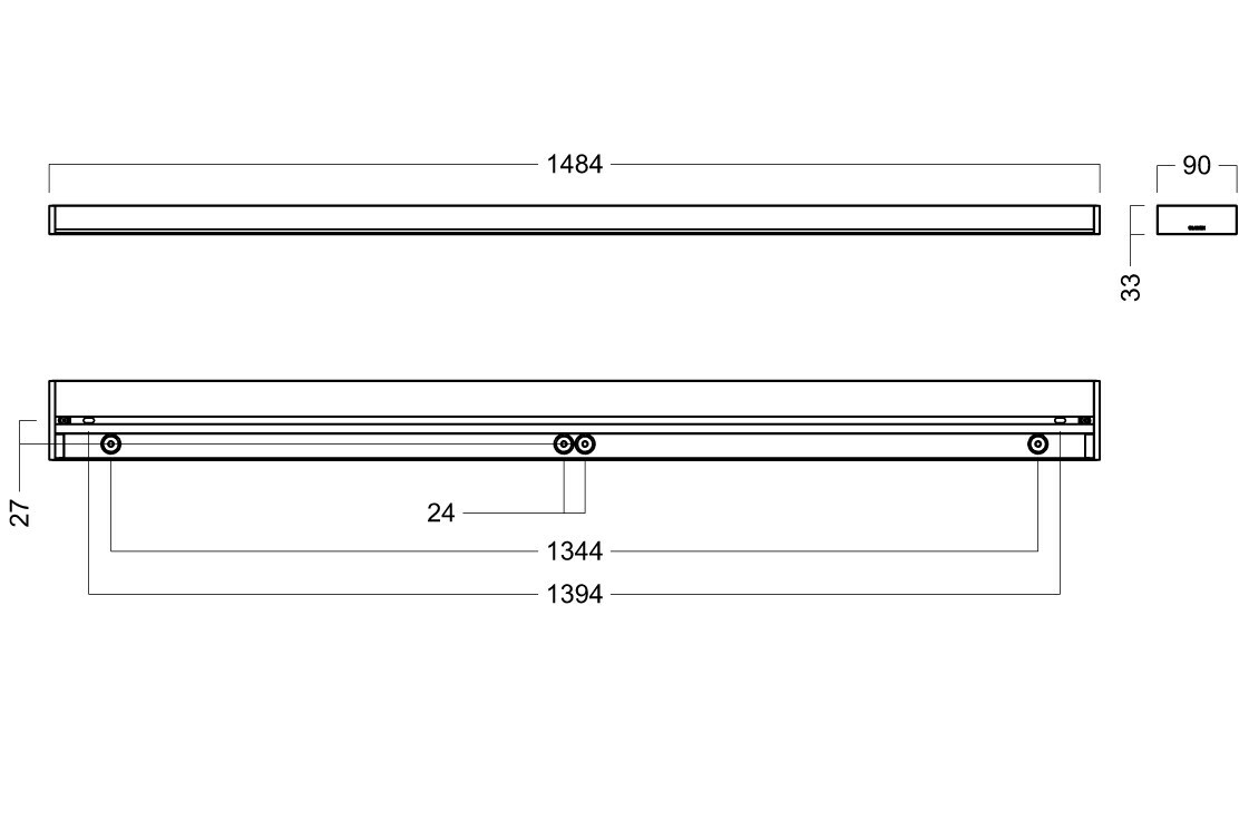 C21-S1500 LED WH 4700 DALI 840 BL/ASY
