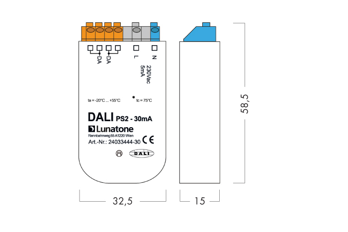 LMS DALI POWER SUPPLY 30mA