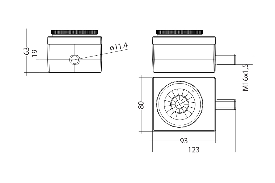 LMS DALI-2 MNT BOX 16M SENSOR IP65
