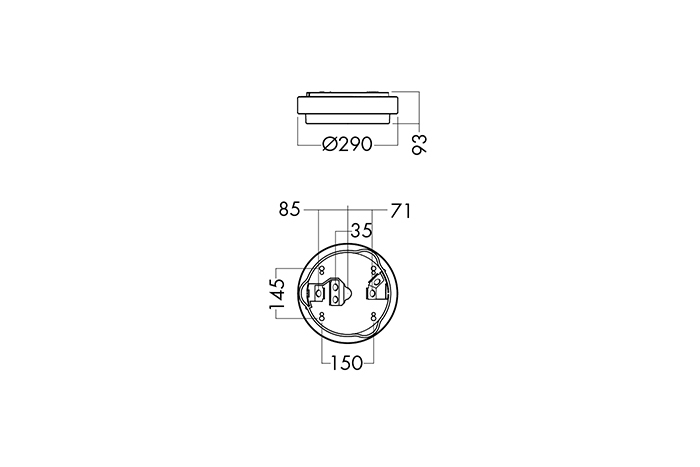 O70-S290 LED 900 HF 840 WH SMR-SEN