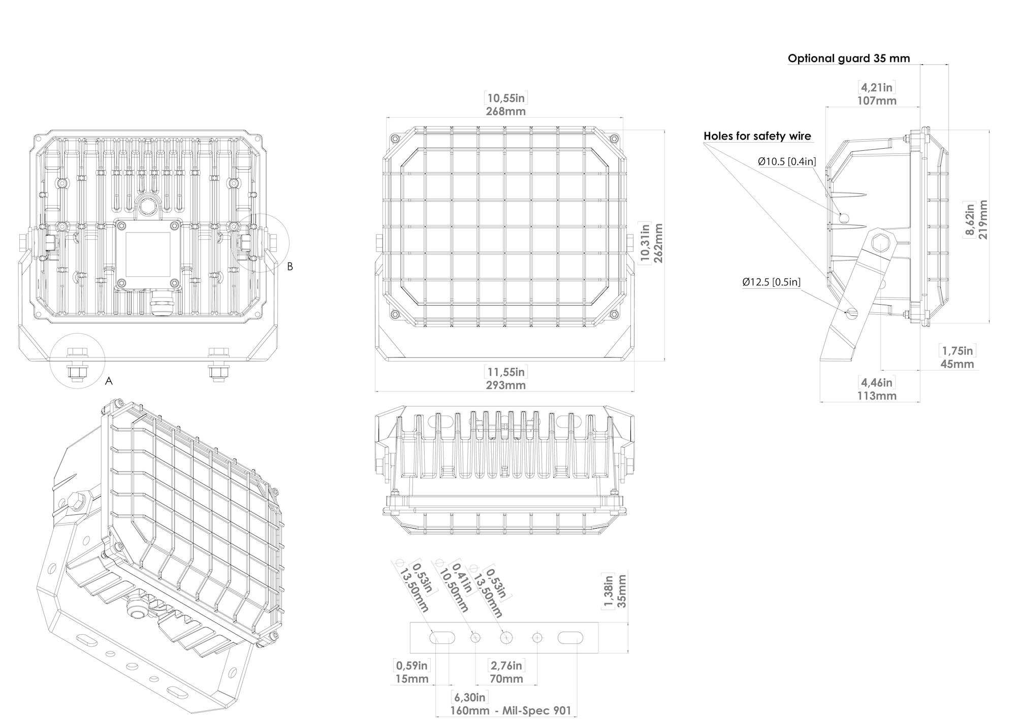 RLX C FL 80W100-277VAC ASYM 750 2ABABK