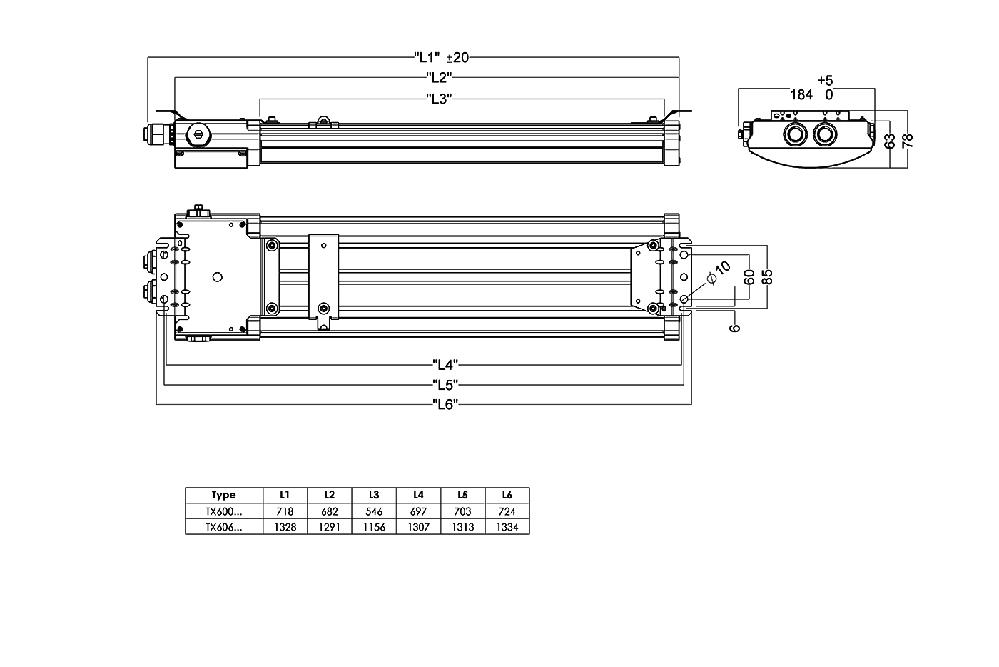 TX60 LED U 4500 850 120 M25 BN GL