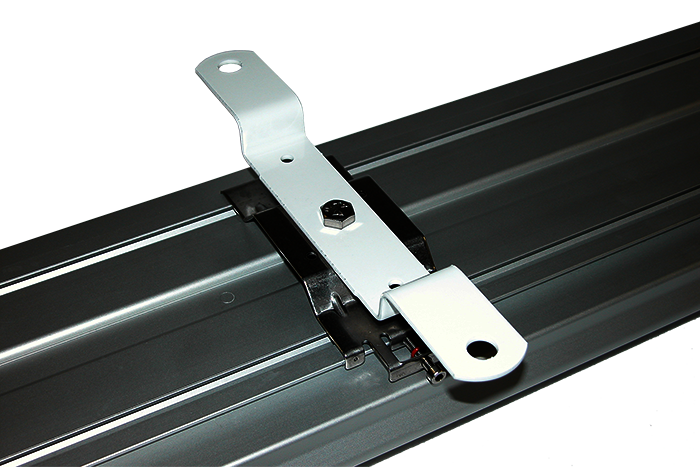 QTL502/QTL504  G10605/G10606, TL50, Q1TX61, TX61, QTL602/QTL604, TL60, Mounting bracket cranked, Stainless Steel, distance between the brackets adjustable
